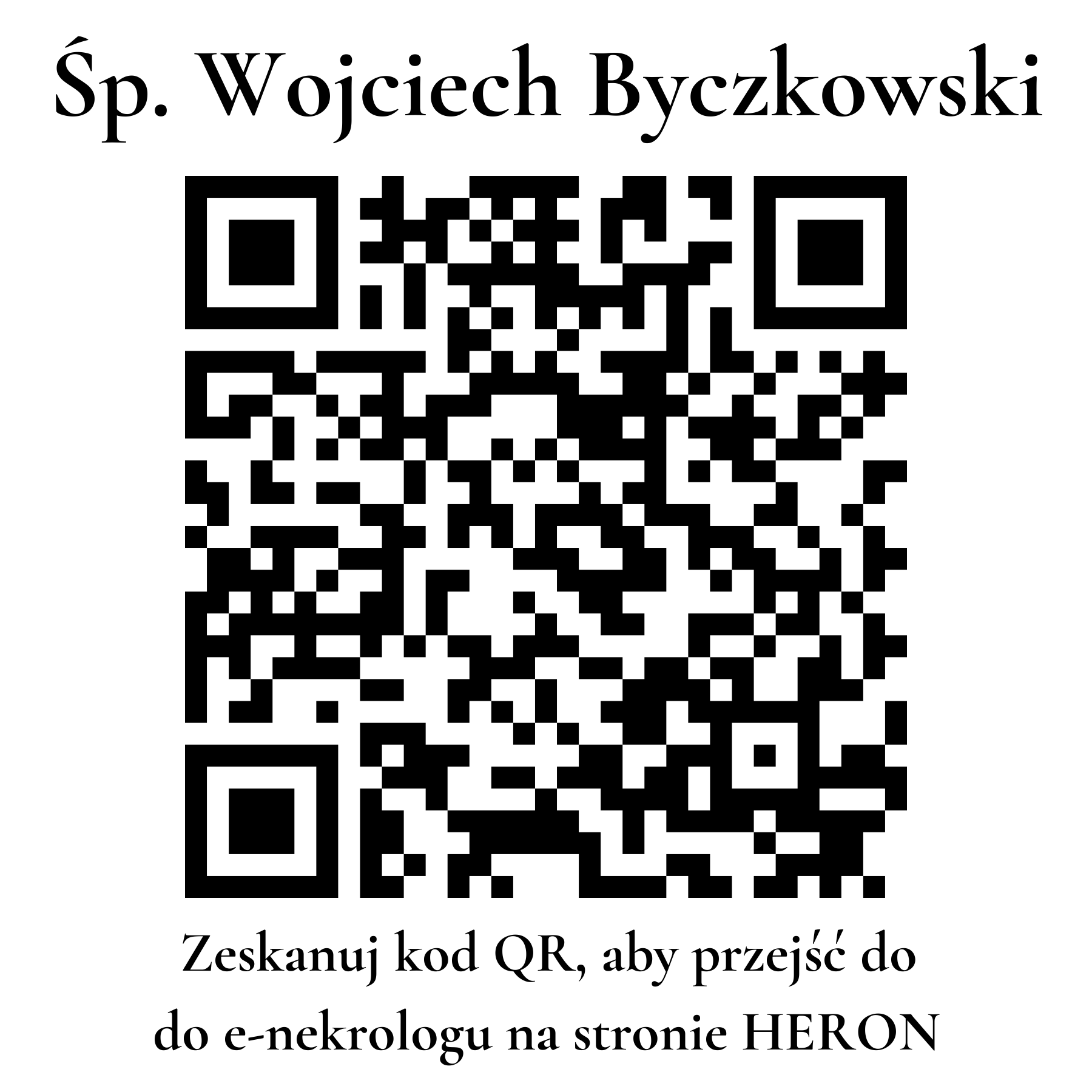 Kod QR do nekrologu Wojciech Byczkowski