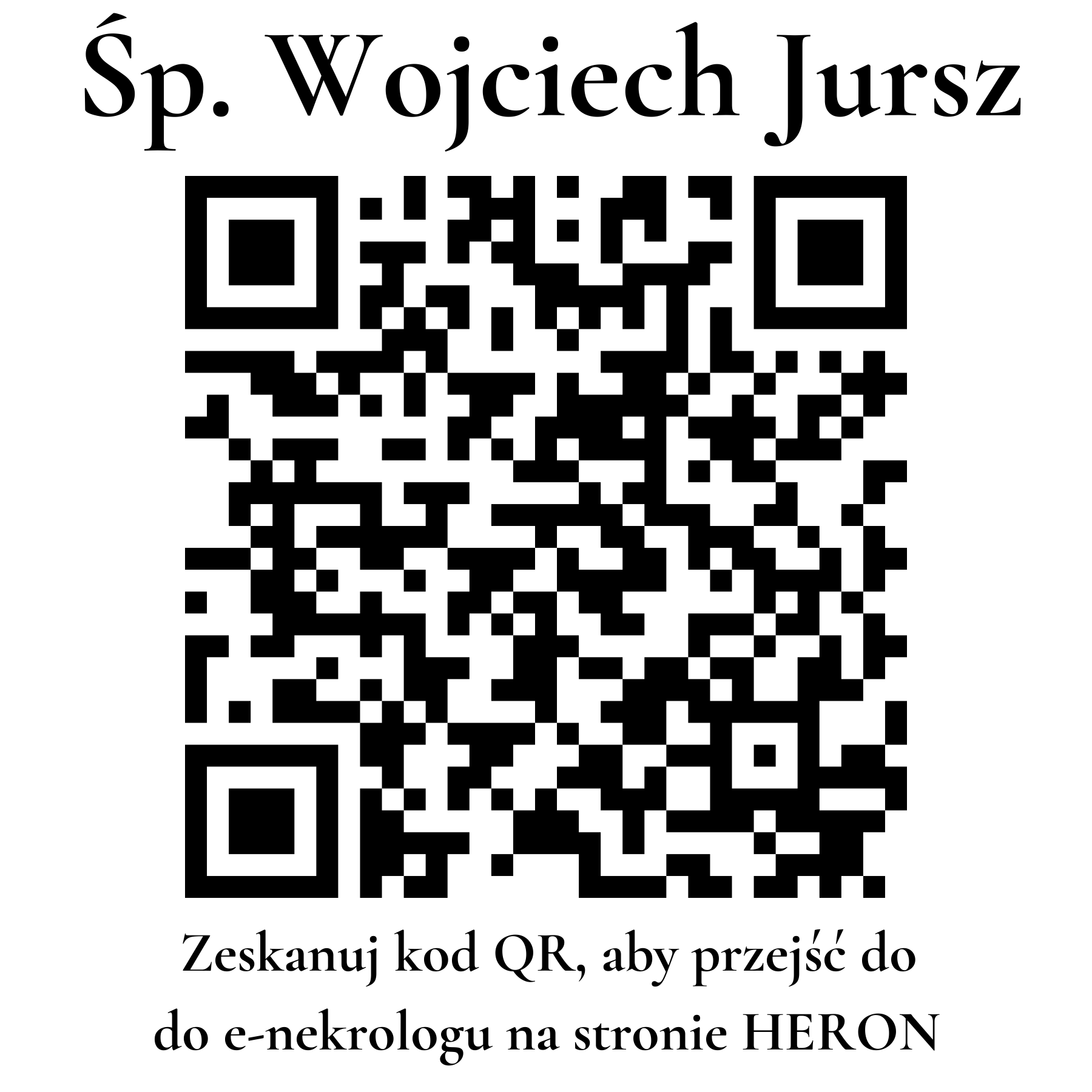 Kod QR do nekrologu Wojciech Jursz