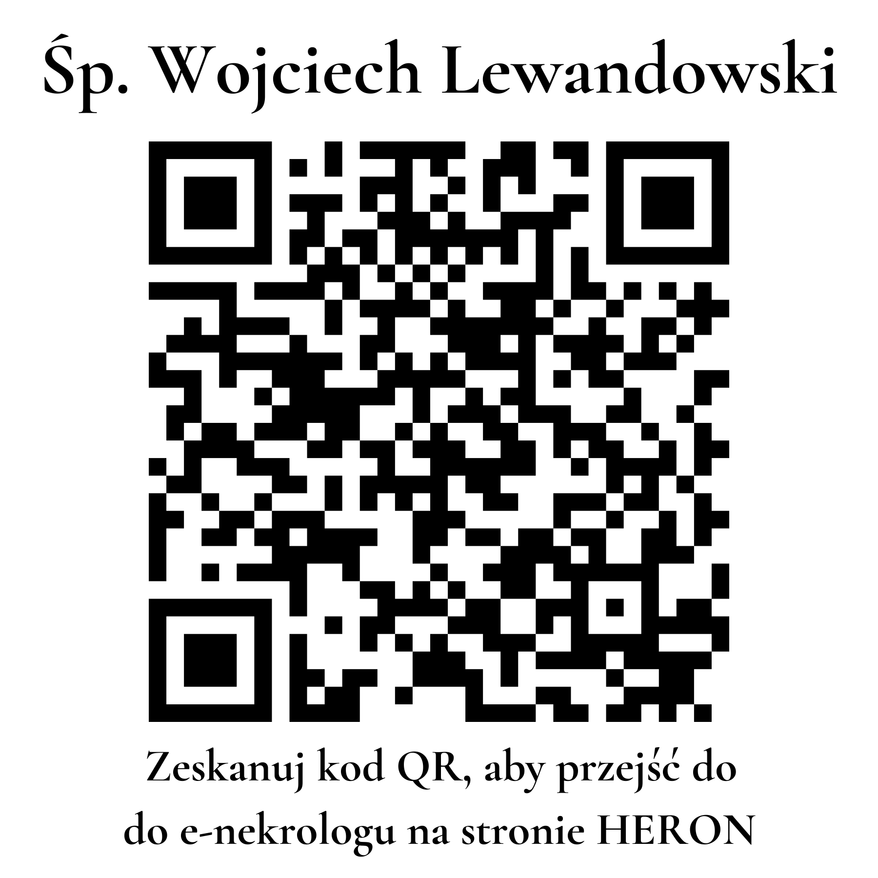 Kod QR do nekrologu Wojciech Lewandowski