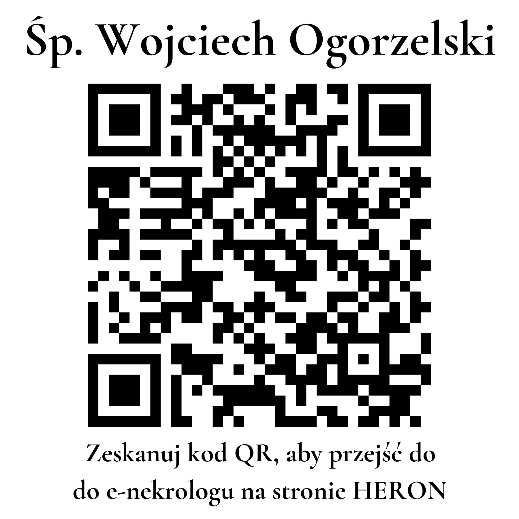 Kod QR do nekrologu Wojciech Ogorzelski Kod QR do nekrologu Wojciech Ogorzelski