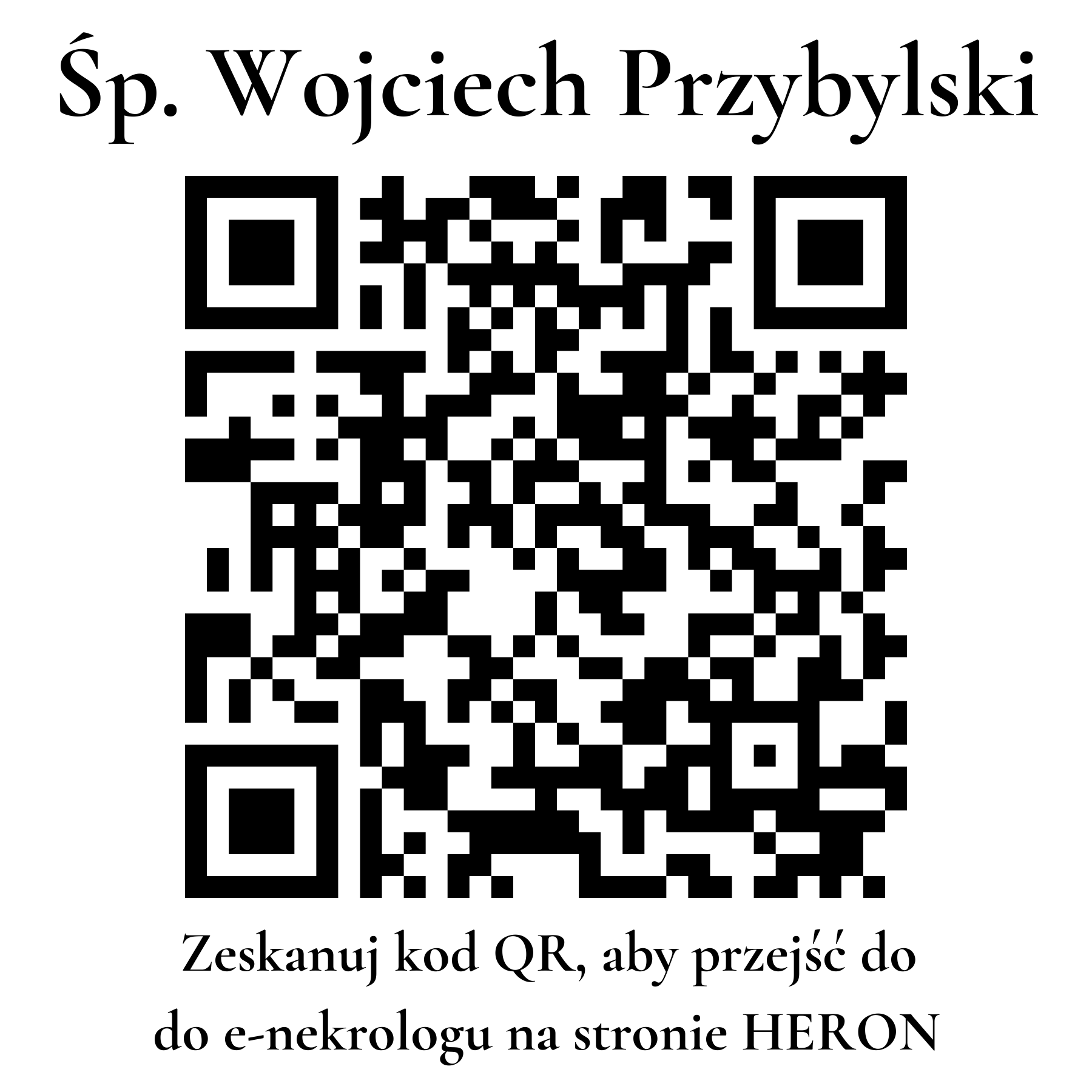 Kod QR do nekrologu Wojciech Przybylski