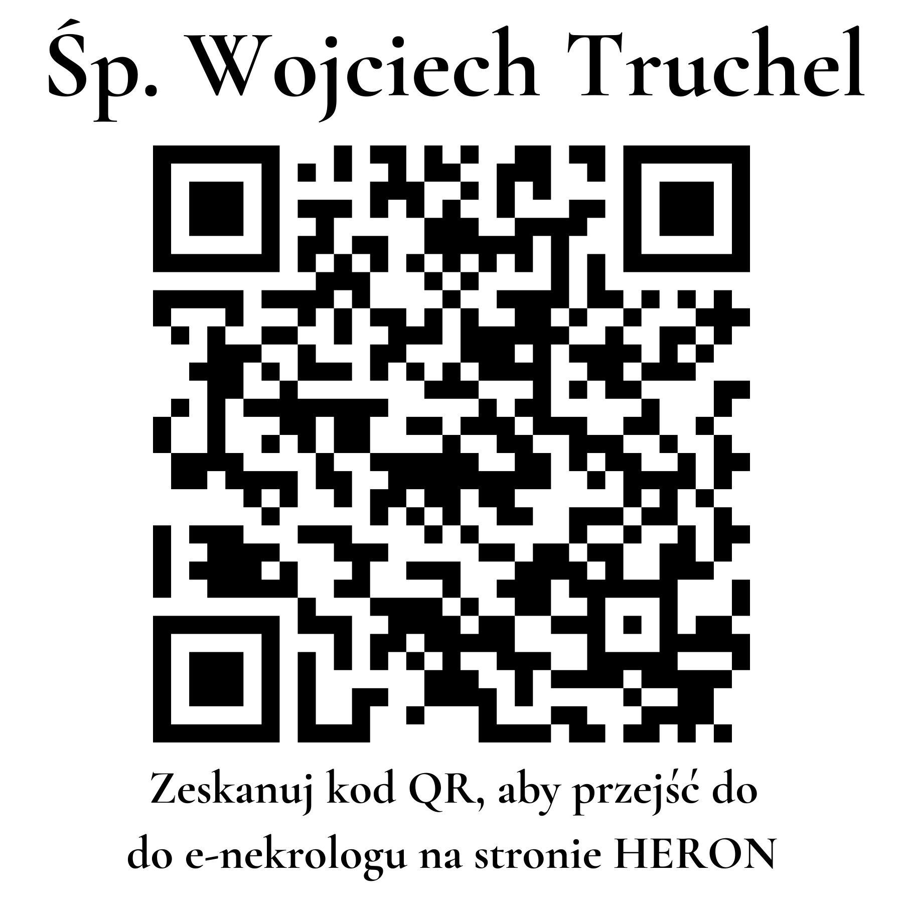 Kod QR do nekrologu Wojciech Truchel