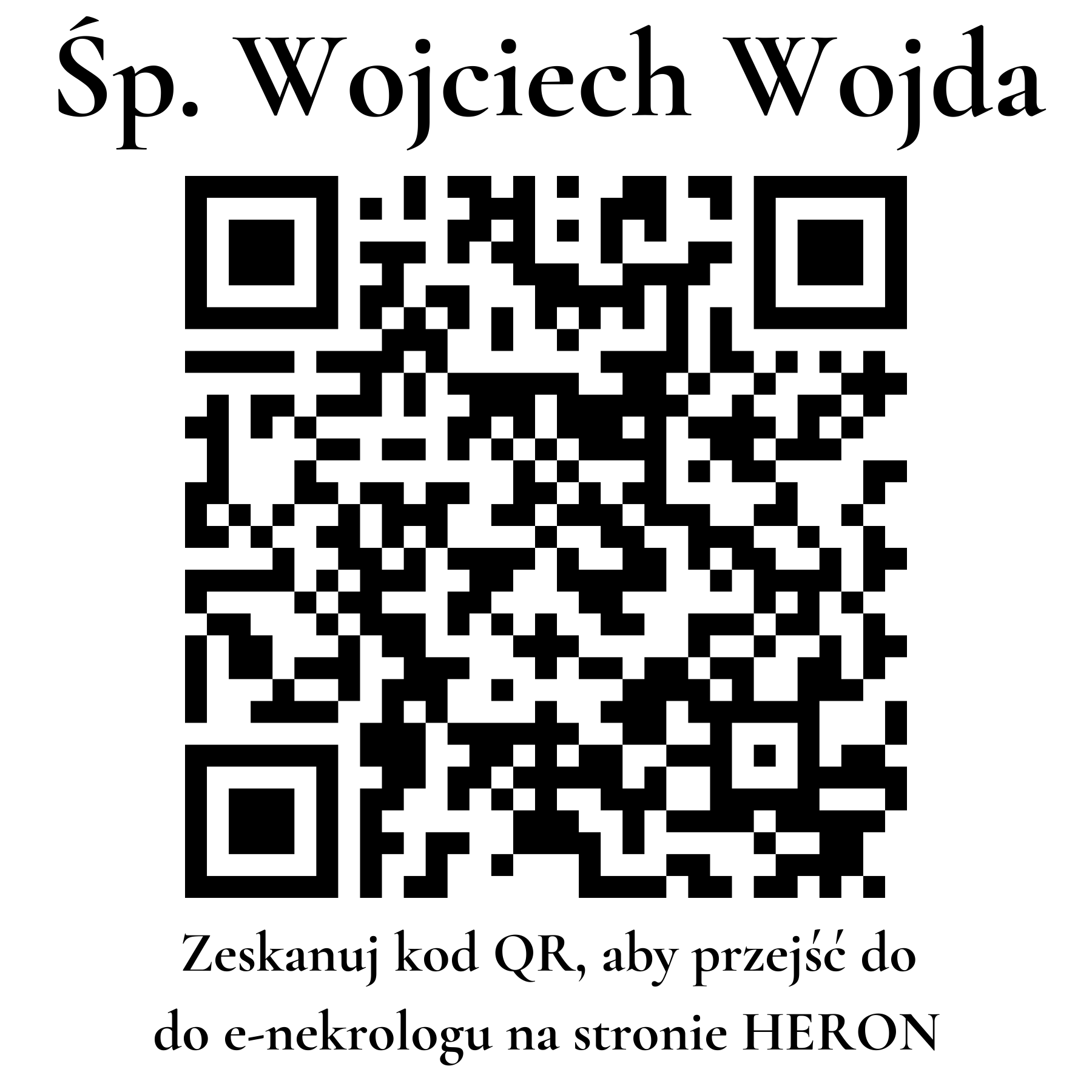 Kod QR do nekrologu Wojciech Wojda
