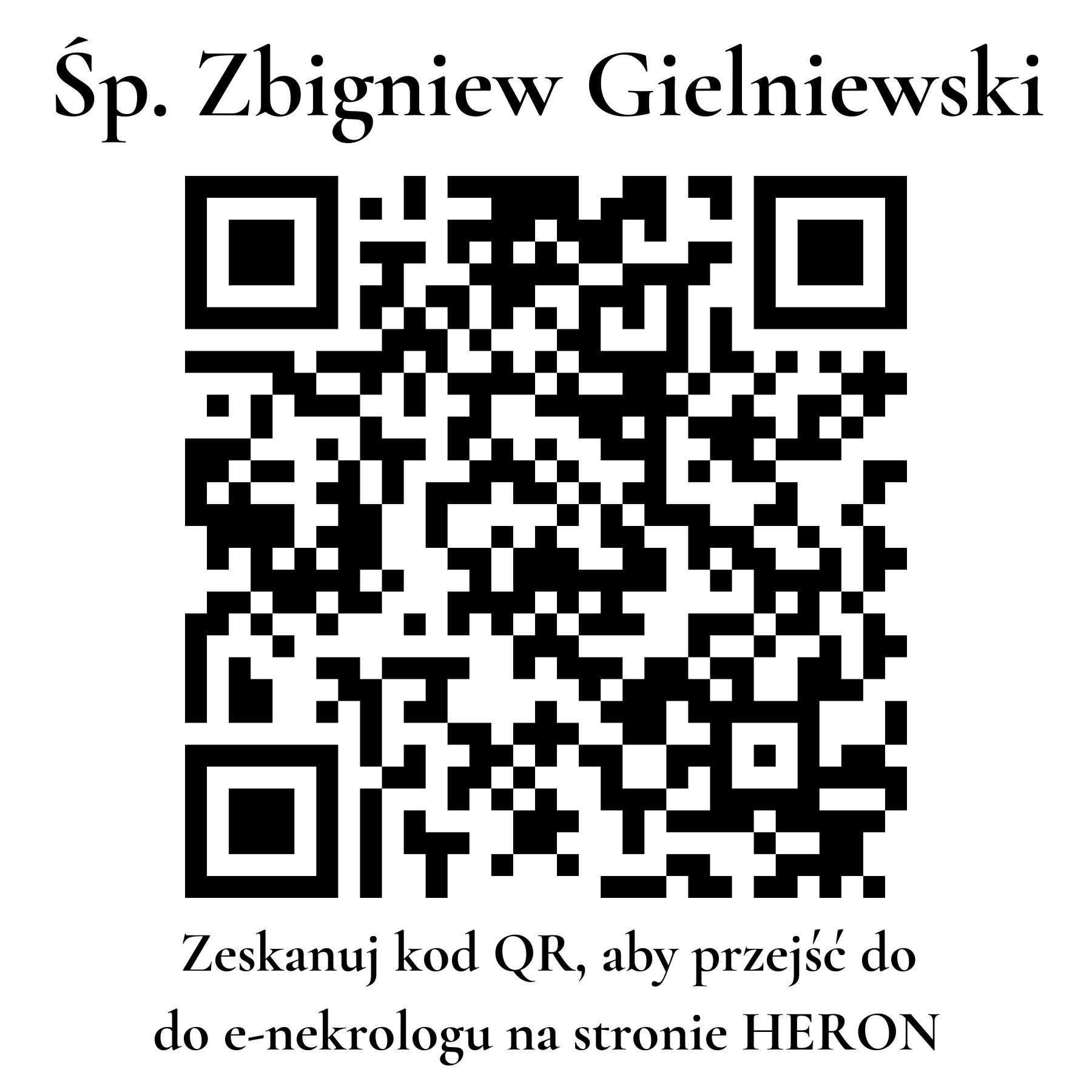 Kod QR do nekrologu Zbigniew Gielniewski