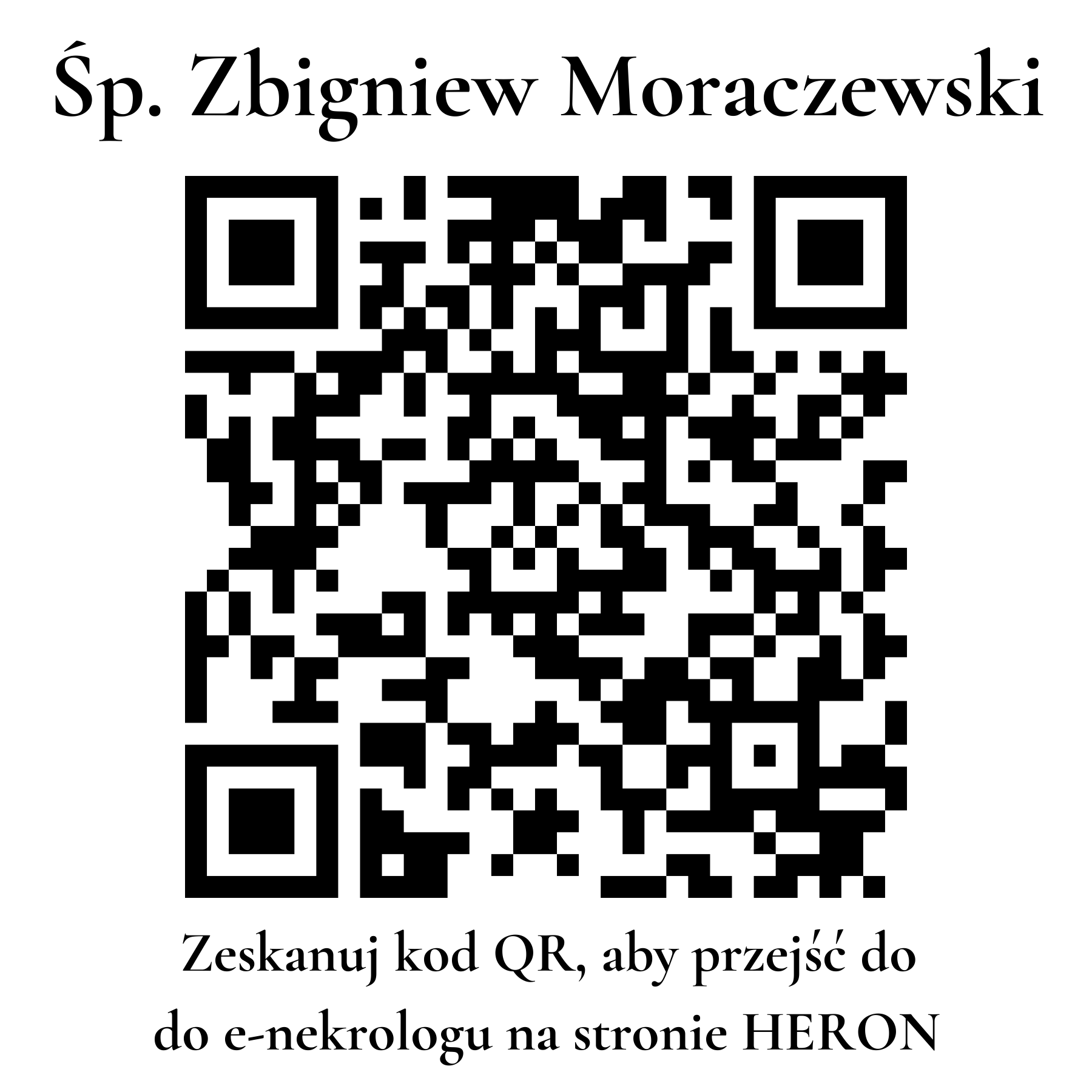 Kod QR do nekrologu Zbigniew Moraczewski