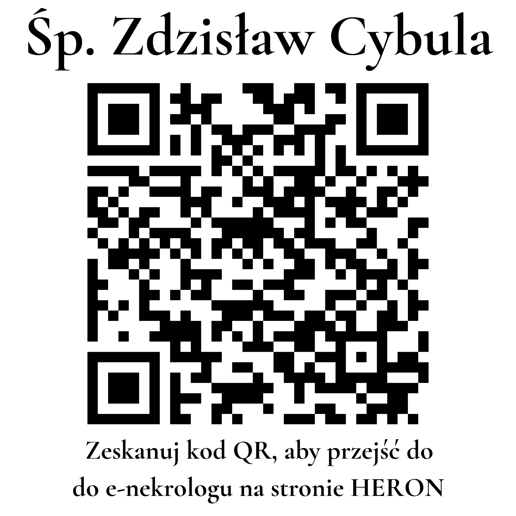 Kod QR do nekrologu Zdzisław Cybula