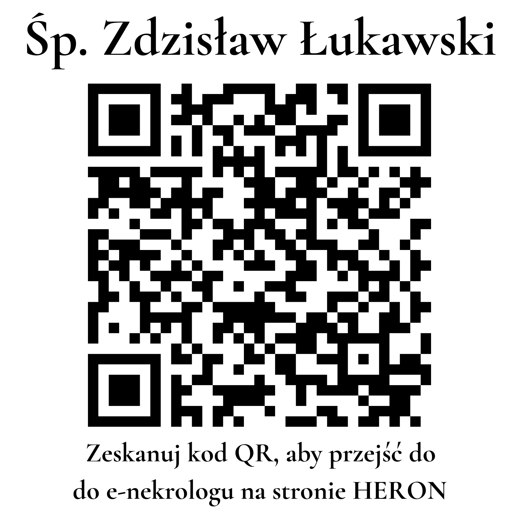 Kod QR do nekrologu Zdzisław Łukawski