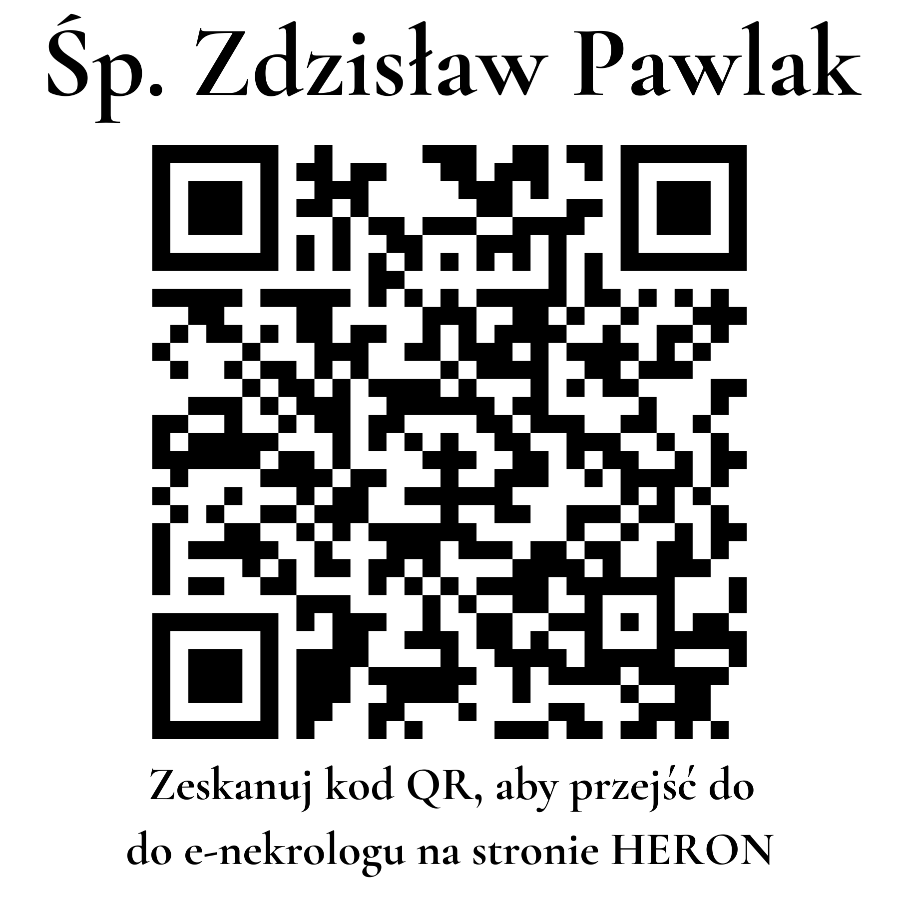 Kod QR do nekrologu Zdzisław Pawlak