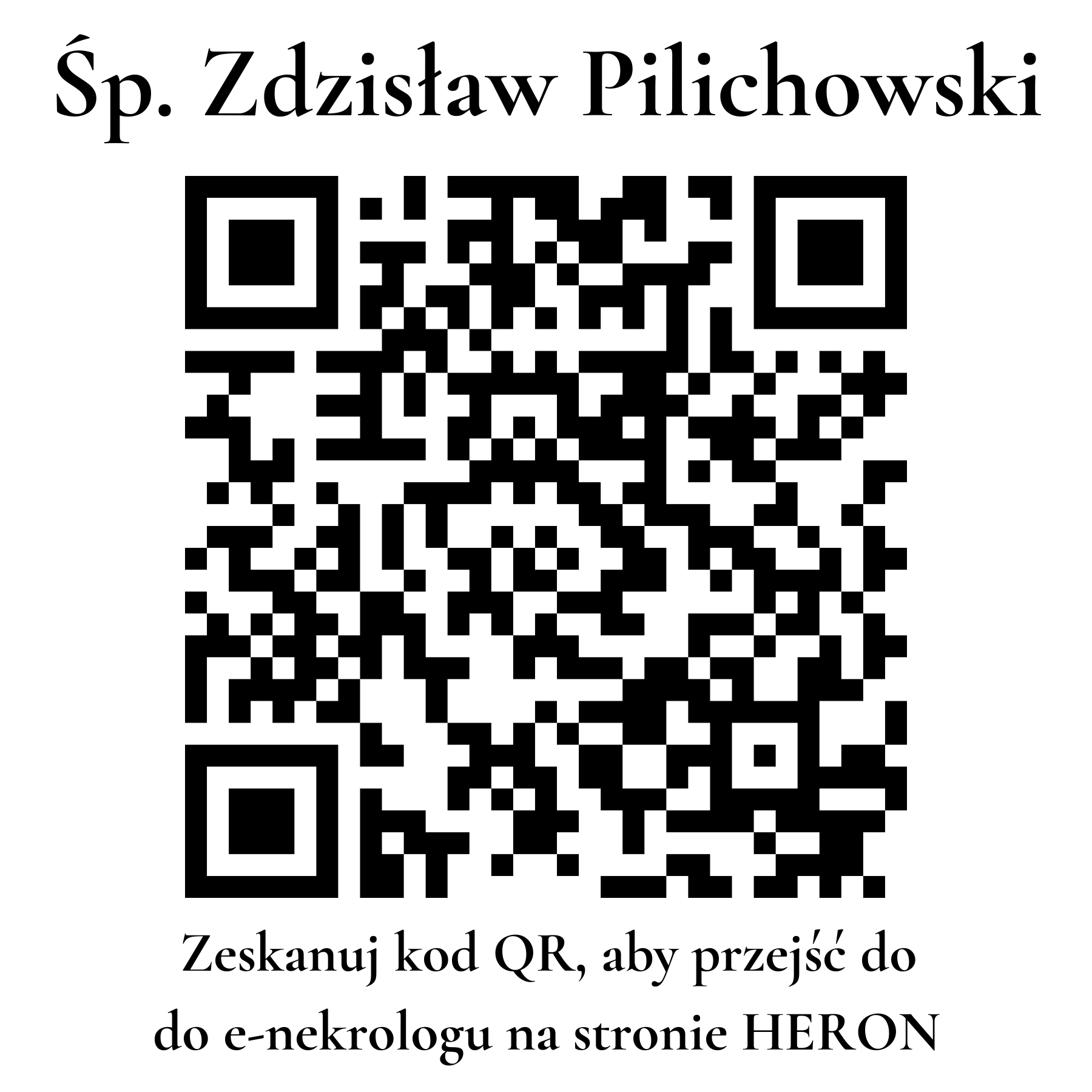 Kod QR do nekrologu Zdzisław Pilichowski