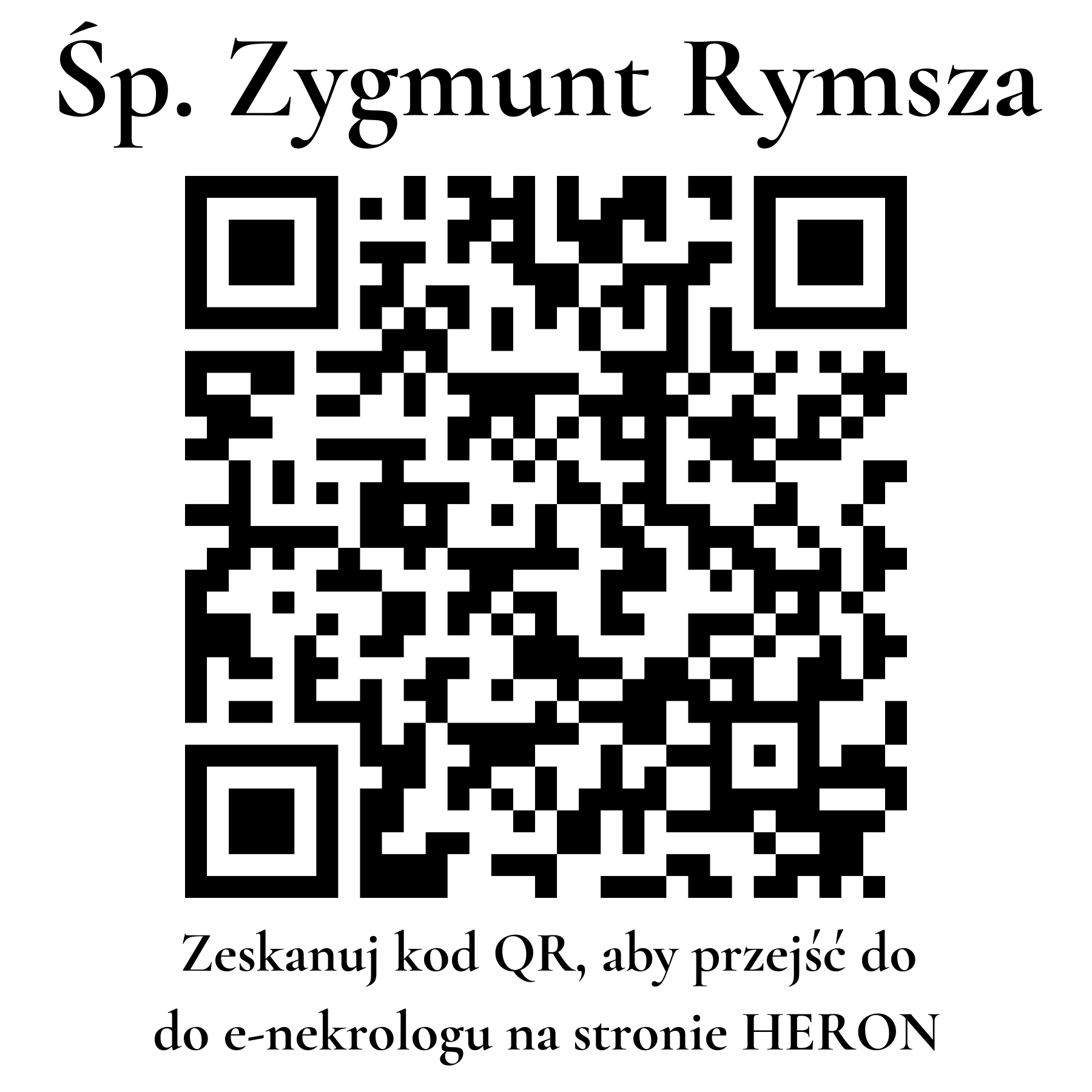Kod QR do nekrologu Zygmunt Rymsza
