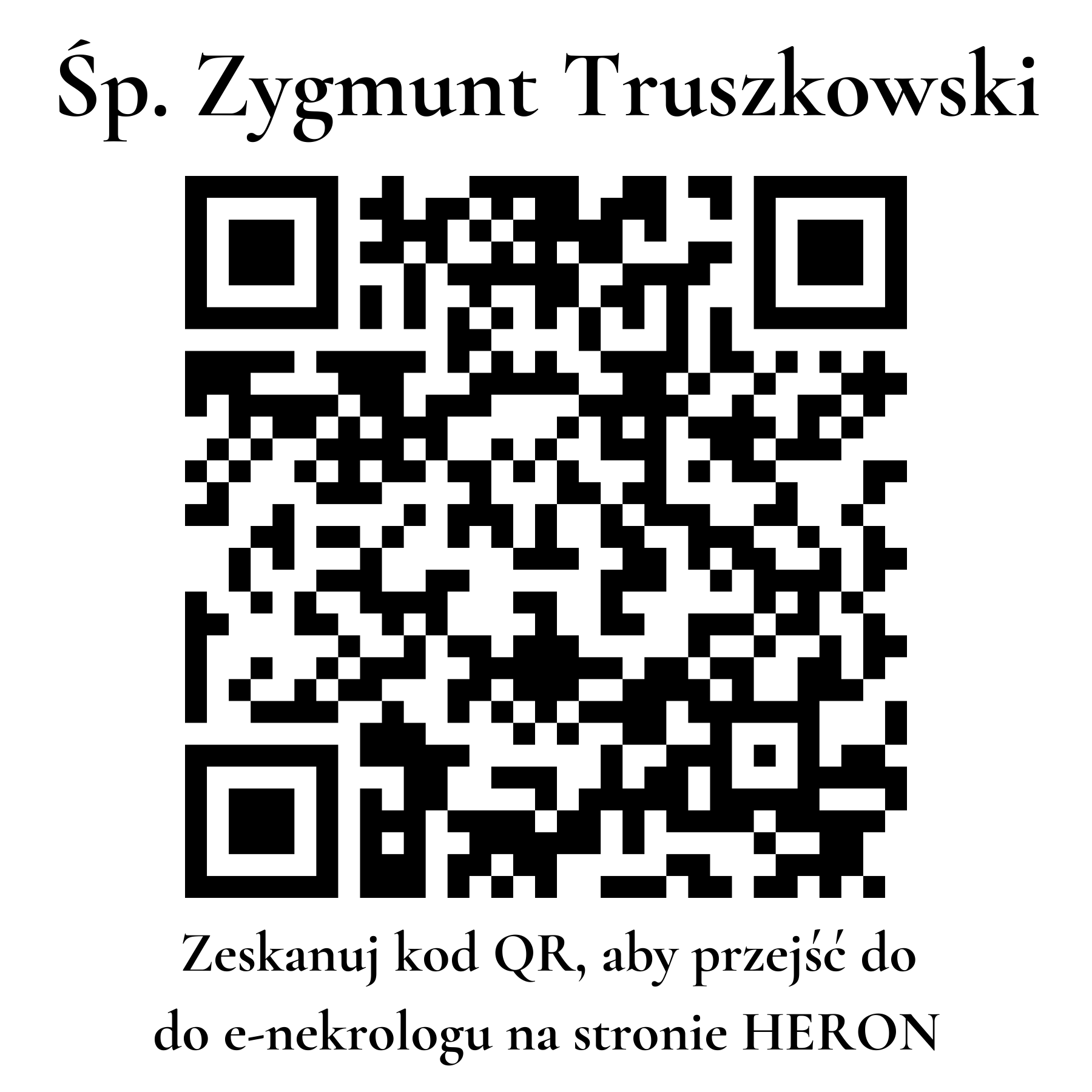 Kod QR do nekrologu Zygmunt Truszkowski