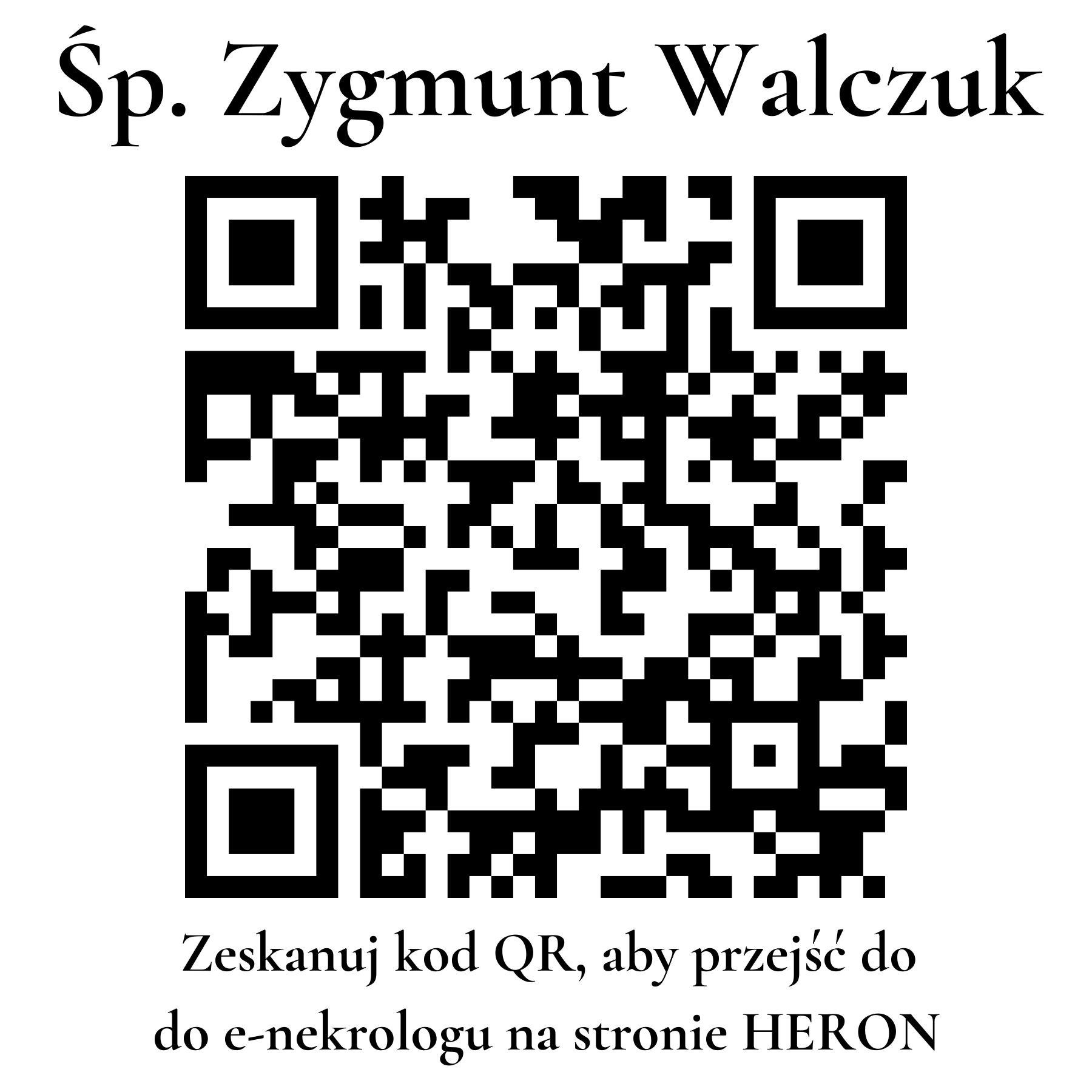 Kod QR do nekrologu Zygmunt Walczuk Kod QR do nekrologu Zygmunt Walczuk